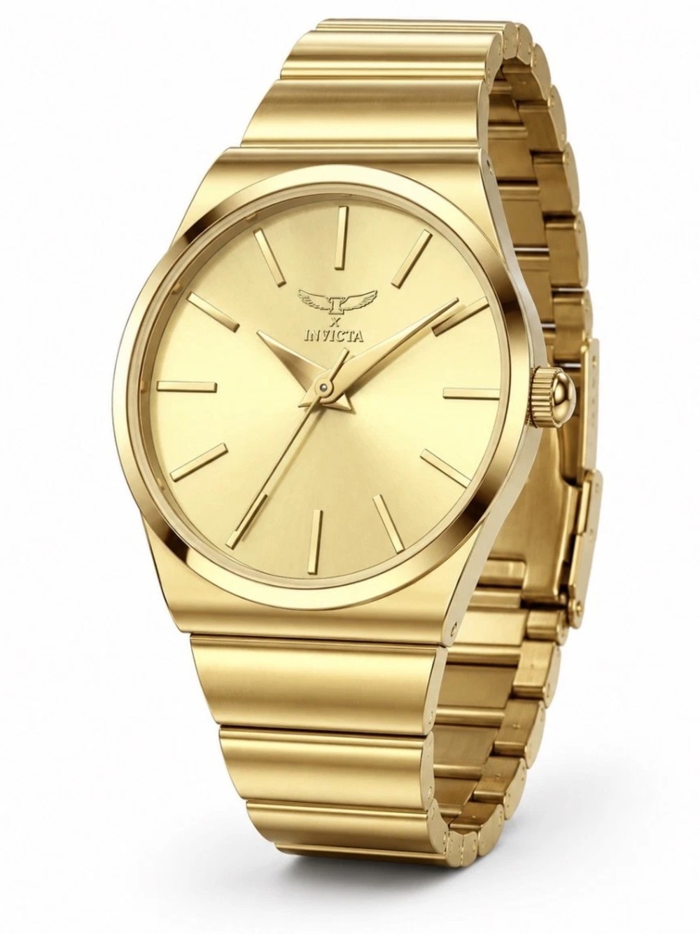 New Invicta Celestial Gold-Tone All-Gold Stainless Steel Bracelet Watch